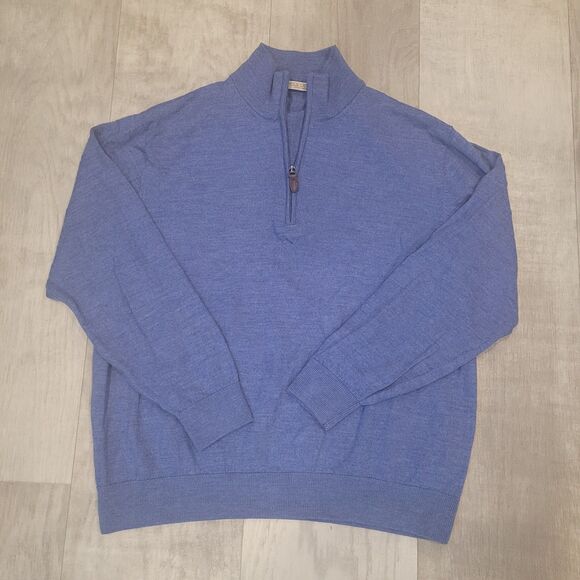 Stile De Vita Luxury 100% Extra Fine Merino Wool Size XXL Sweater 1/4 Zip - Picture 1 of 5